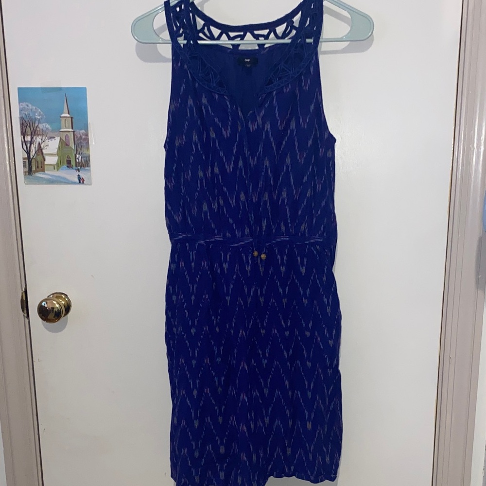 GAP Navy Patterned Mini Dress